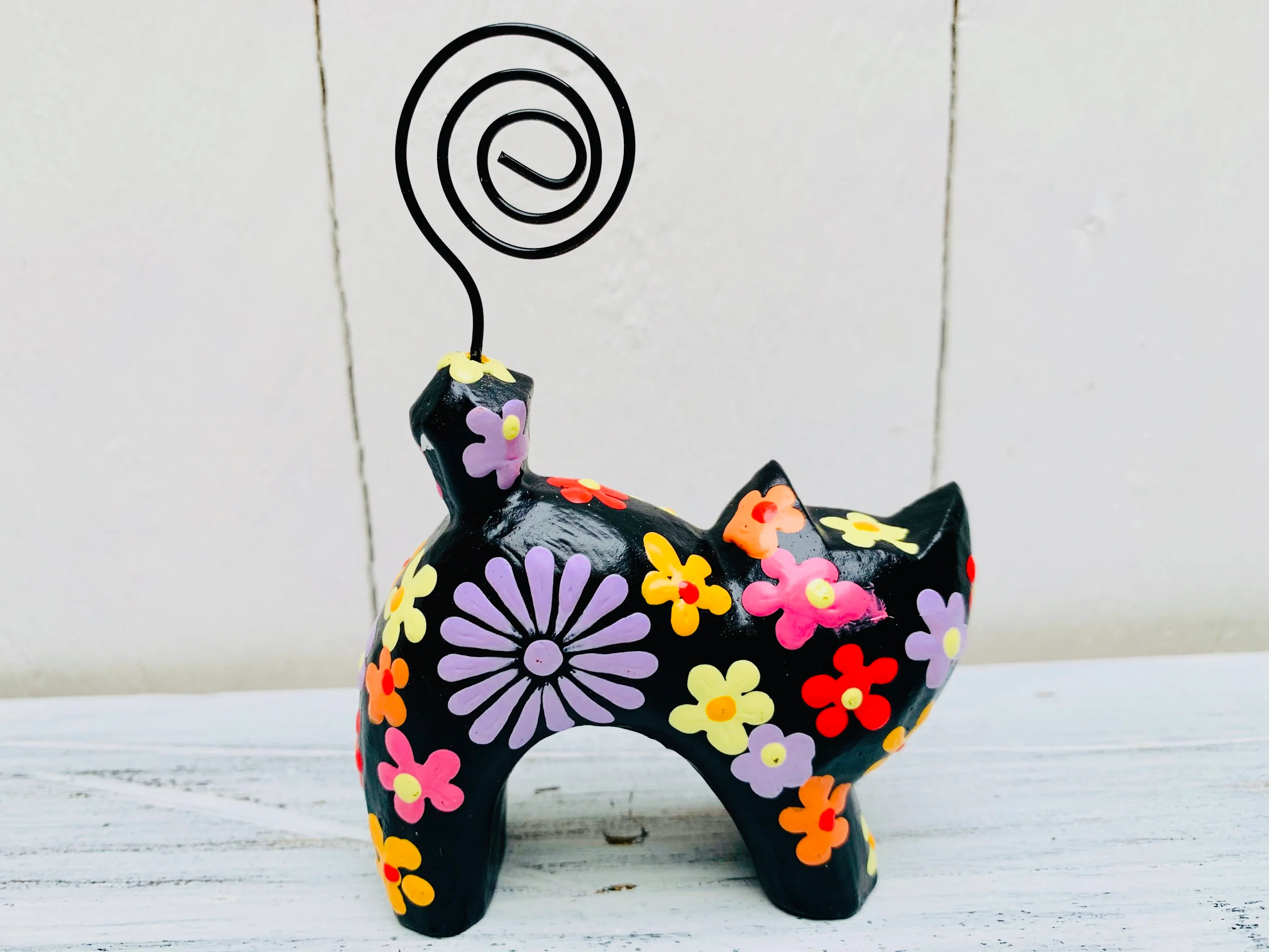 Arched Flower Kitty - BLACK - Image 4