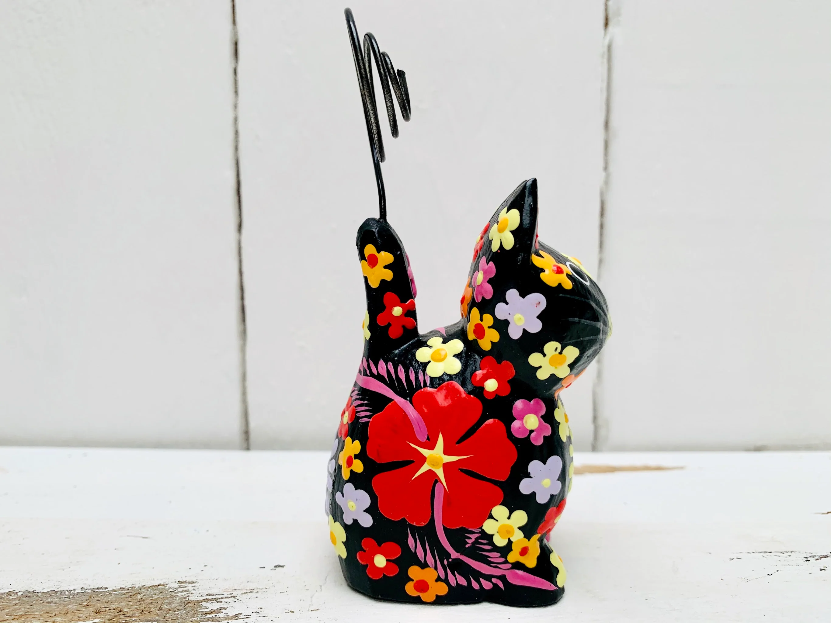 Sitting Flower Kitty - BLACK - Image 3